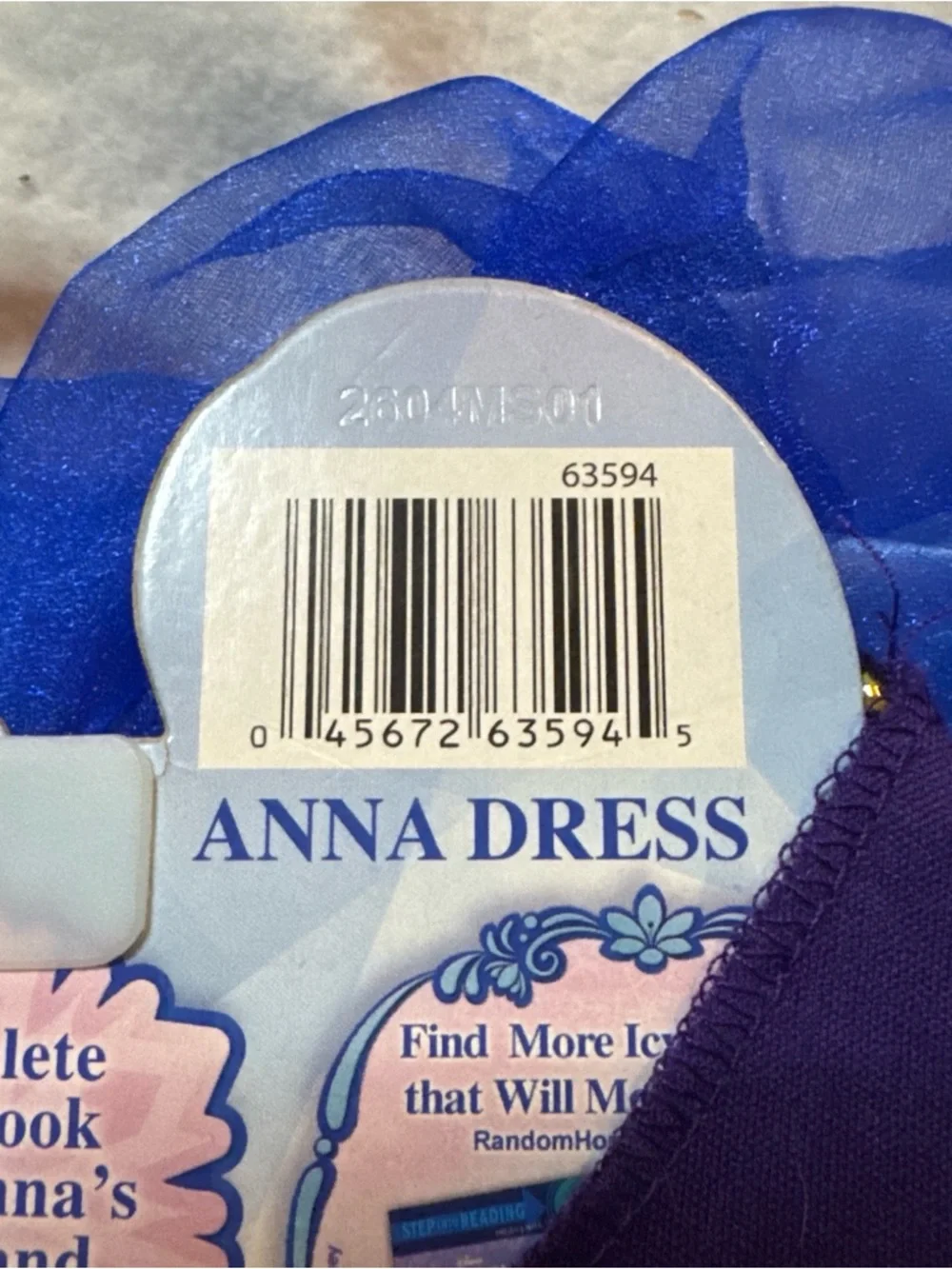 Disney Anna Purple, Blue & Gold Girls Costume Dress - Picture 3 of 4